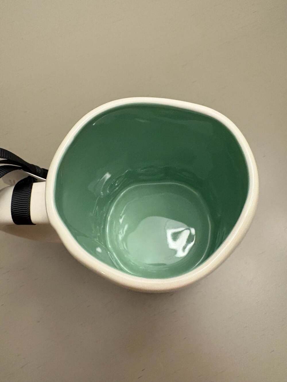 Rae Dunn Artisan Collection Holy Grounds Coffee Mug with Green Interior - Picture 4 of 5